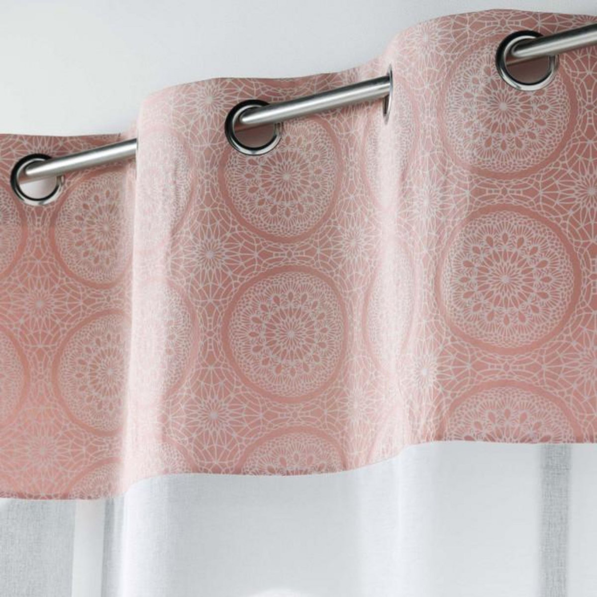 Paris Prix Rideau Voilage à Œillets  Sibel  140x240cm Rose