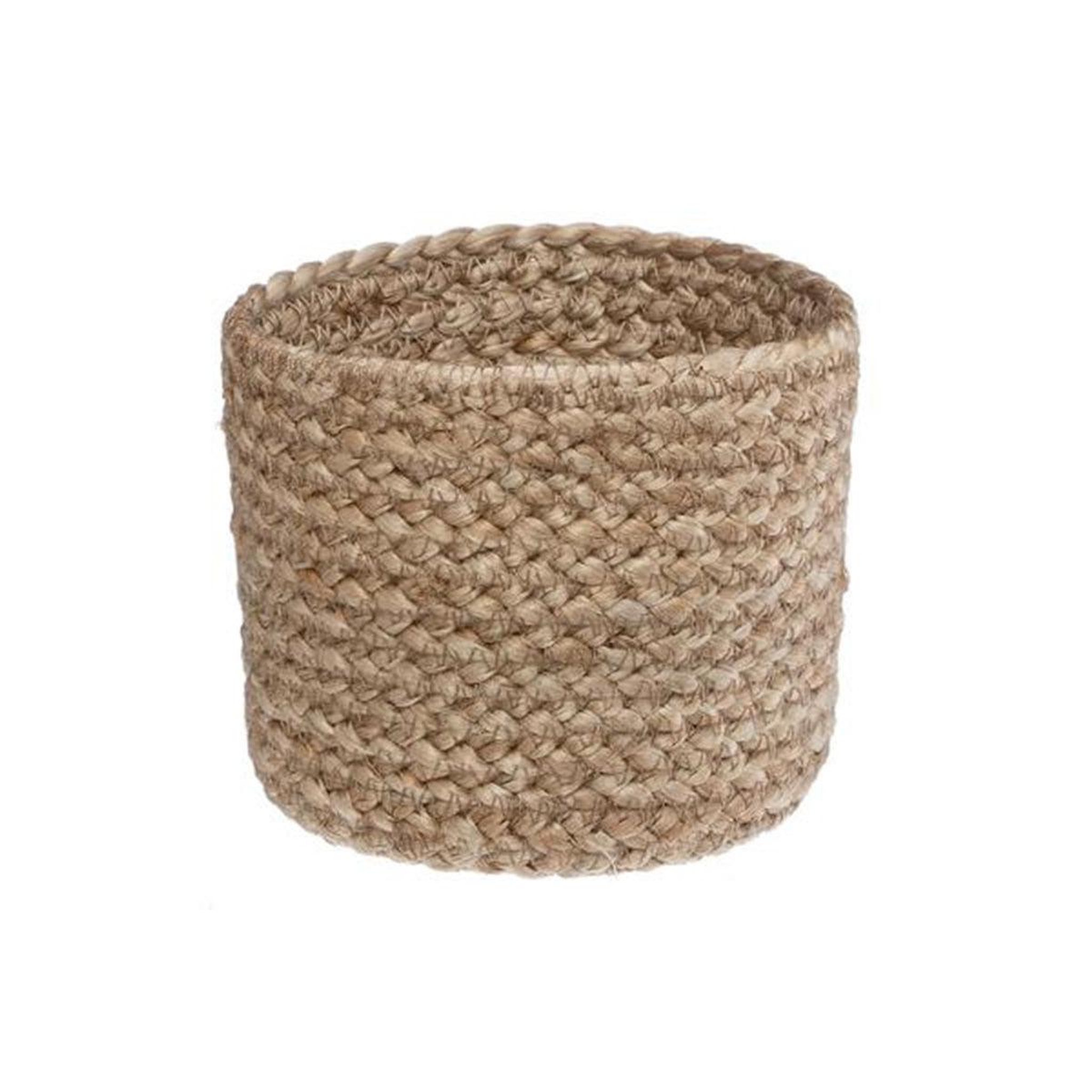 Voir la diapositive 2 : ATMOSPHERA Lot de 3 paniers  seagrass  18cm blanc & naturel
