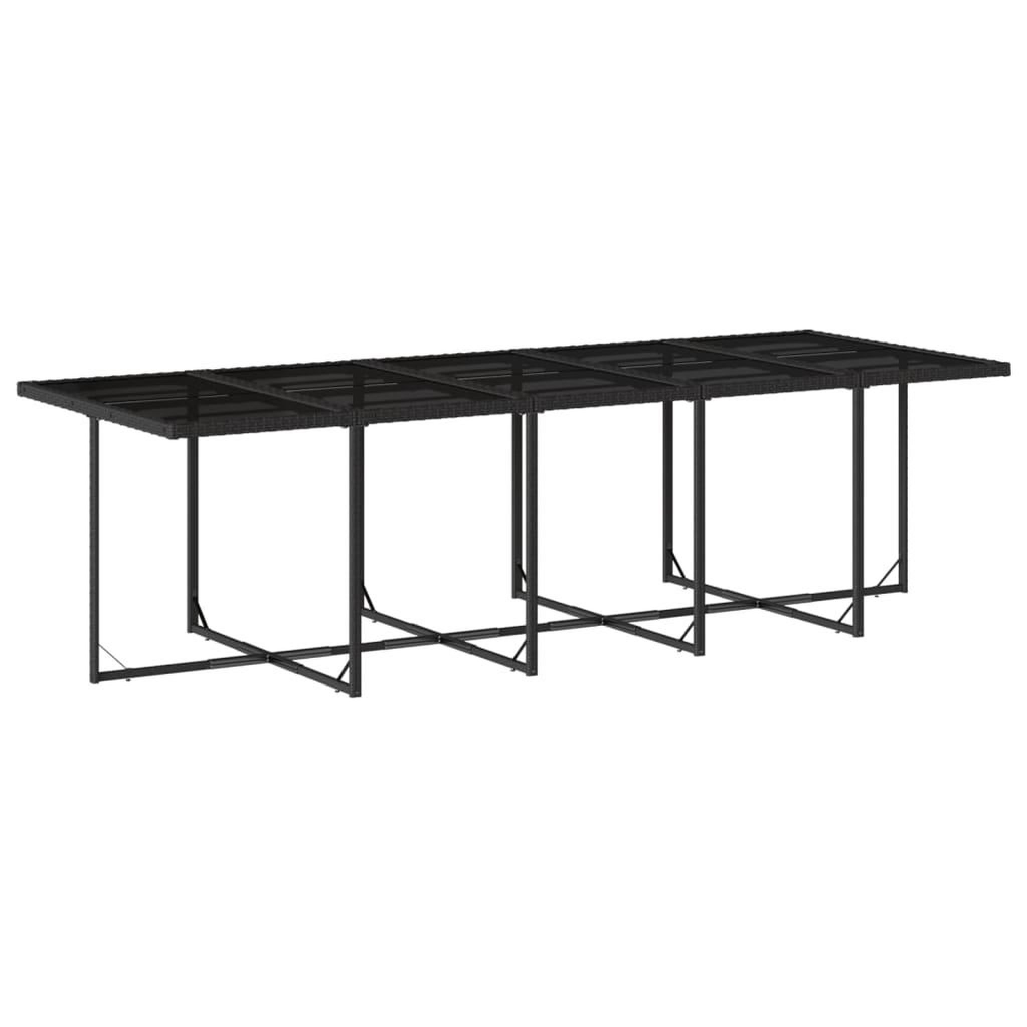 Voir la diapositive 4 : VIDAXL Ensemble a manger de jardin 11 pcs coussins noir resine tressee