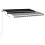 Voir la diapositive 3 : VIDAXL Auvent automatique capteur de vent et LED 3x2,5 m Anthracite