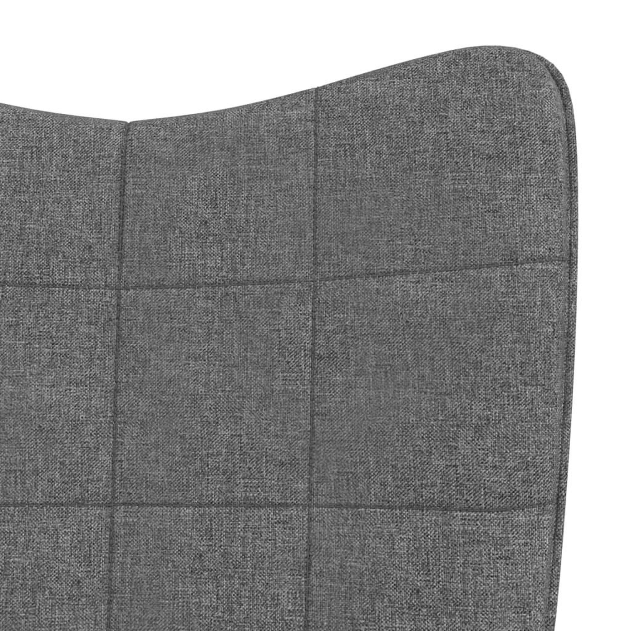 Voir la diapositive 5 : VIDAXL Chaise a bascule Gris fonce Tissu