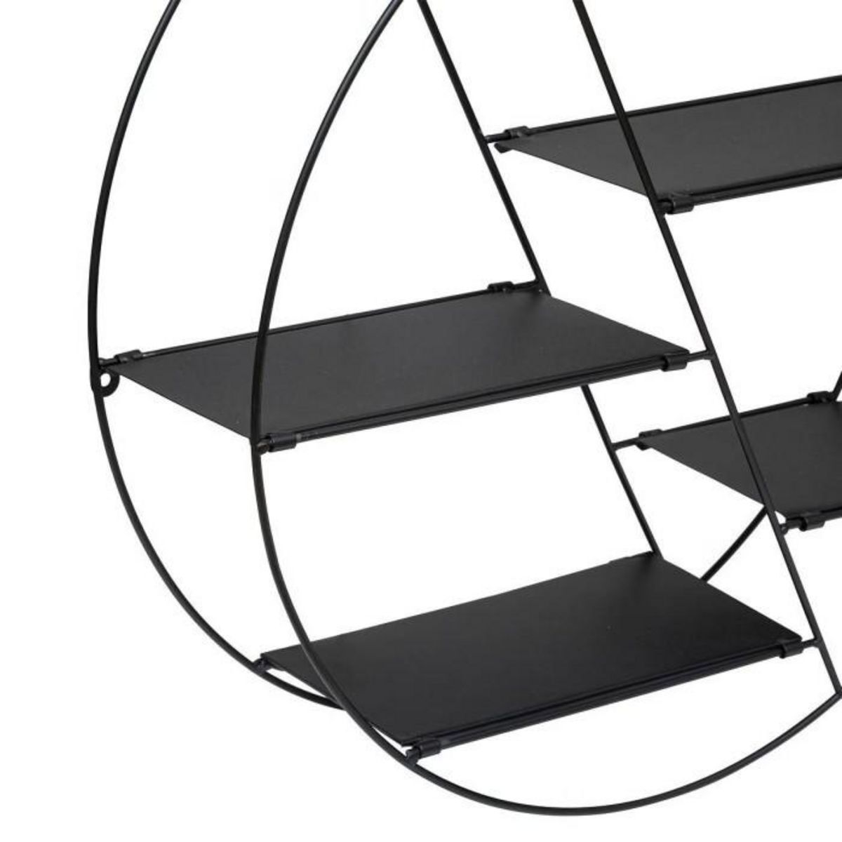 ATMOSPHERA Étagère Murale en Métal  Lara  50cm Noir