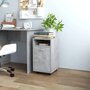 Voir la diapositive 1 : VIDAXL Armoire laterale et roues Gris beton 33x38x60cm Bois ingenierie