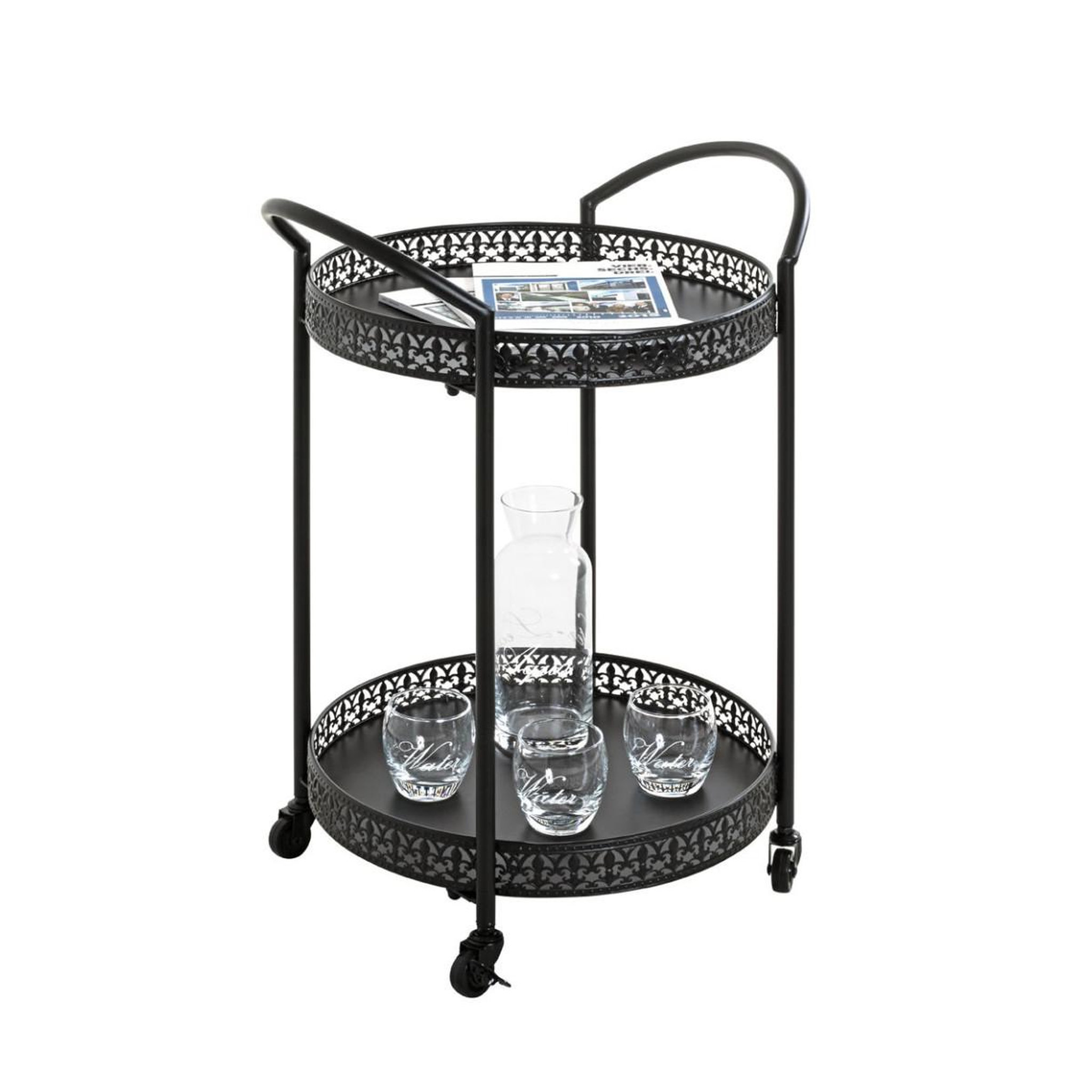 Voir la diapositive 4 : Paris Prix Desserte de cuisine design  loniba  71cm noir