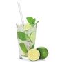 Voir la diapositive 2 : Paris Prix Lot de 4 Pailles en Verre & Goupilllon  Chic  20cm Transparent