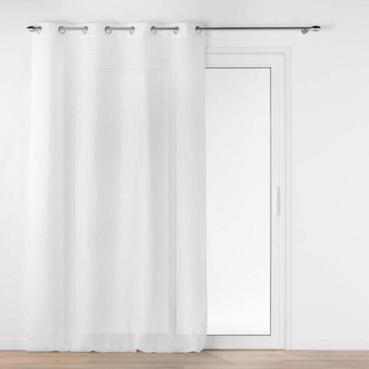 Paris Prix Rideau Voilage Jacquard  Ophelia  140x280cm Blanc