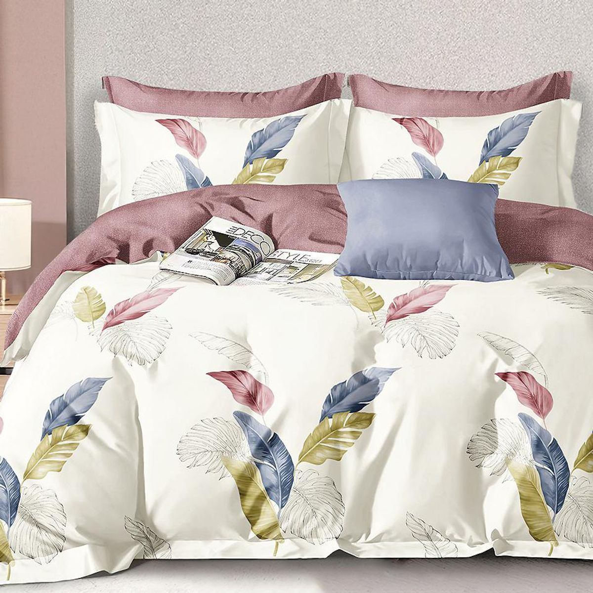 Home collection Parure housse de couette en polycoton Plumalys