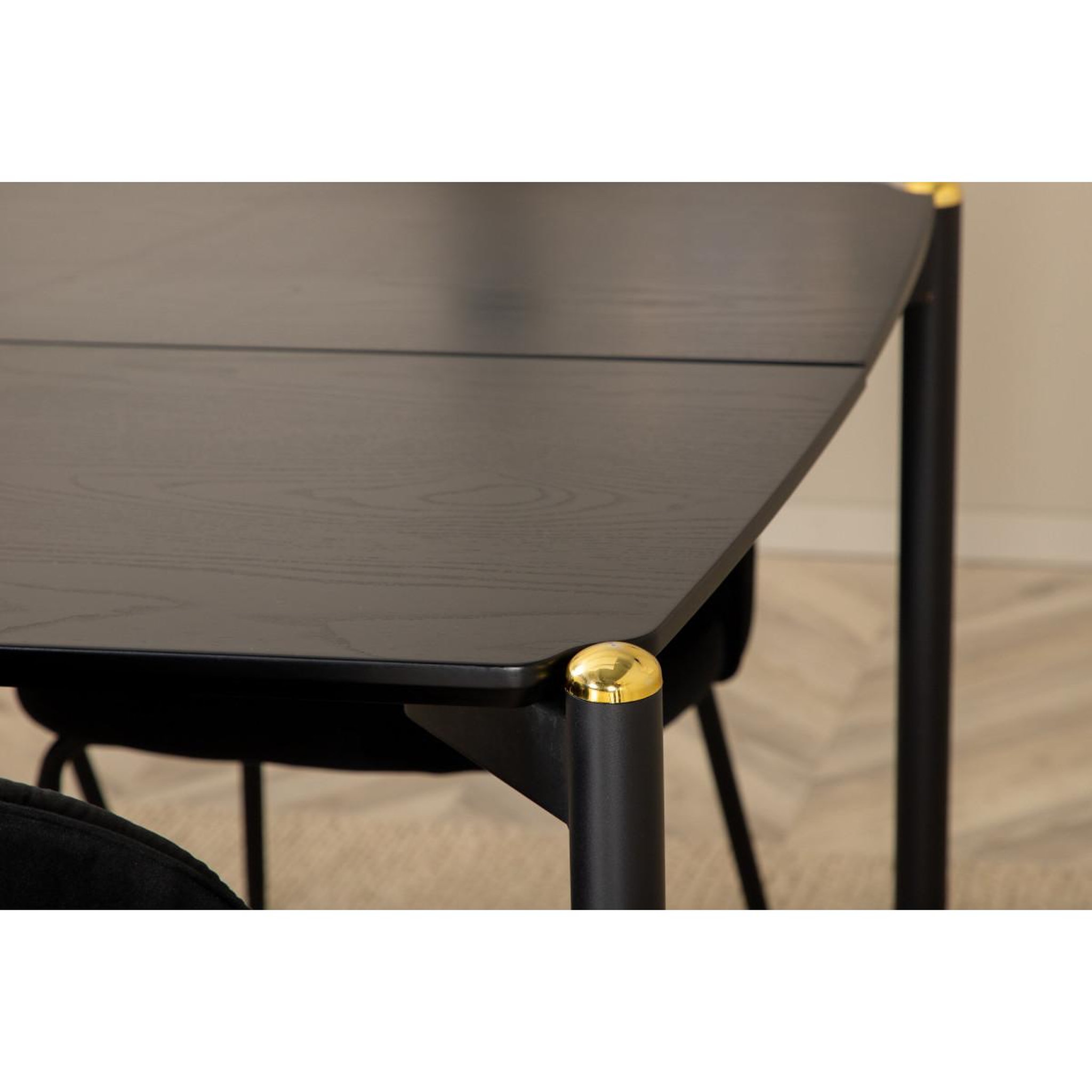 Voir la diapositive 5 : Paris Prix Ensemble table à manger & 6 chaises  pelle & wrinkles  190cm noir