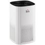 Voir la diapositive 1 : HOMCOM Purificateur d'air 25 W 4 vitesses mode silencieux - filtre HEPA, charbon actif -  jusqu'à 24 m² - débit d'air pur 225 m³/h - timer - ABS blanc noir