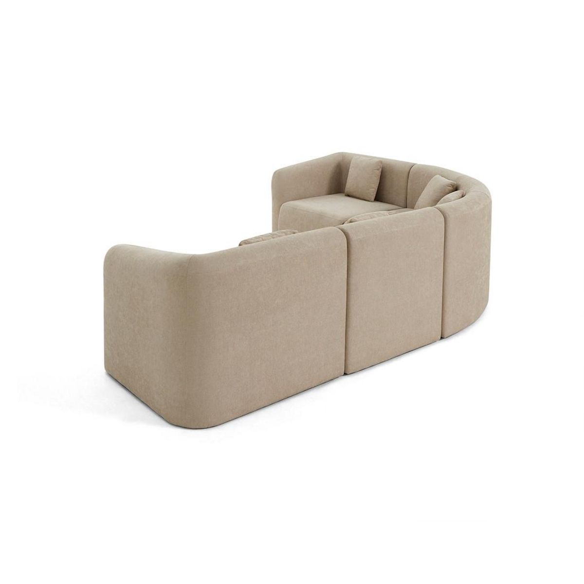 LISA DESIGN Ikare - canapé d'angle modulable réversible - 5 places - en tissu