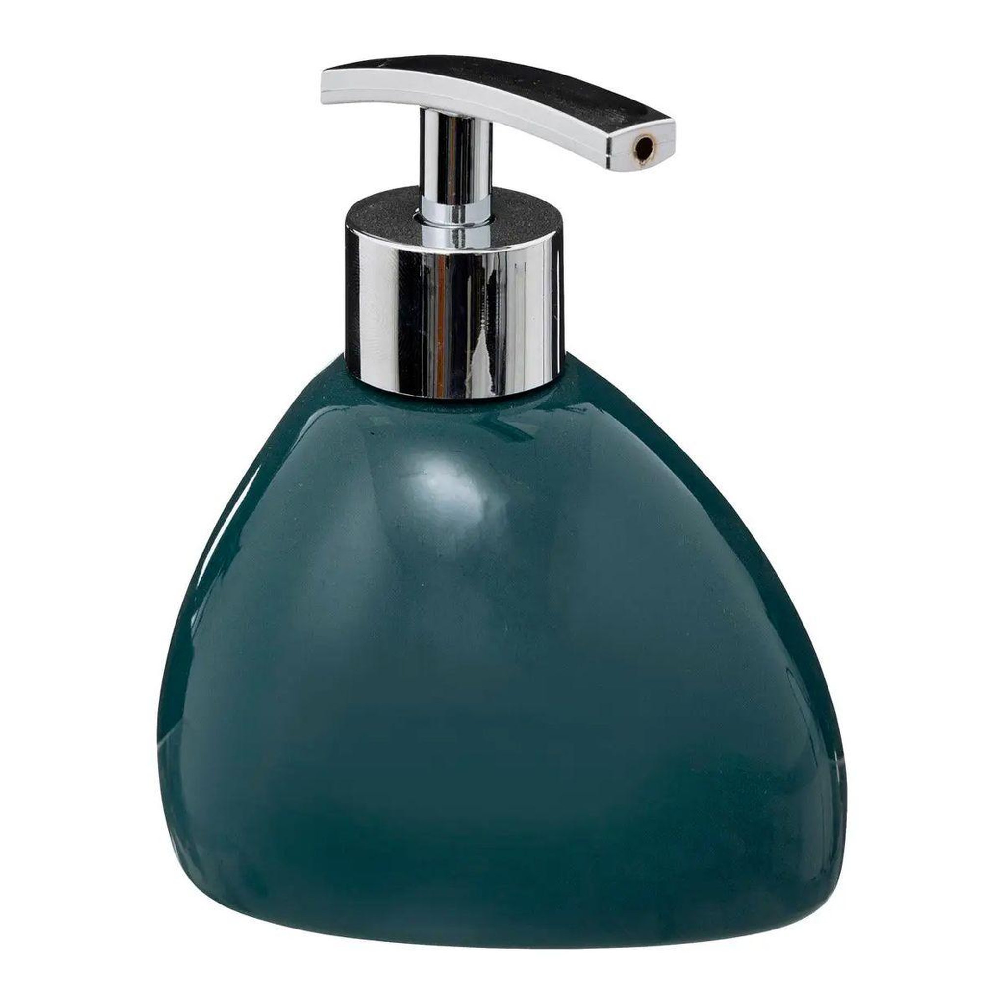 FIVE Distributeur de savon  galet  12cm bleu pétrole