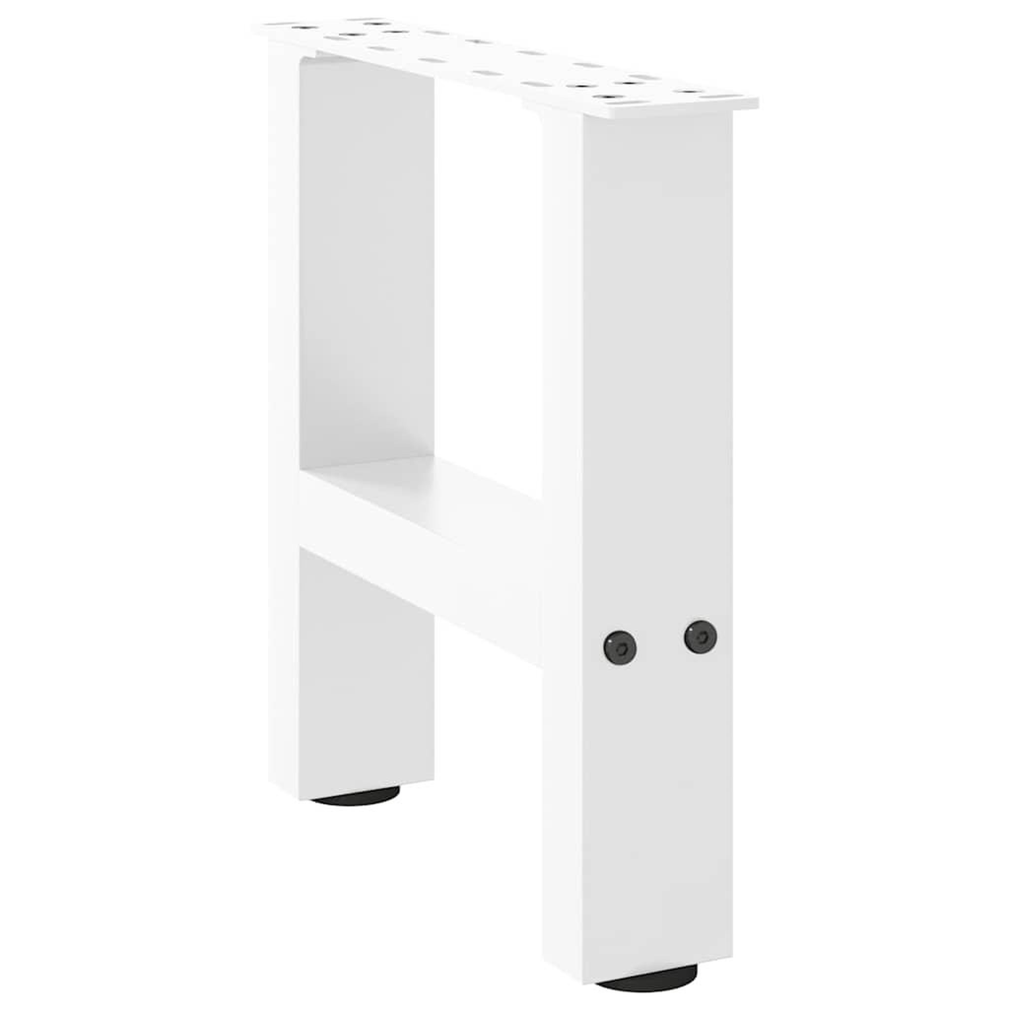 Voir la diapositive 3 : VIDAXL Pieds de table basse blanc 2 pcs 30x(30-31) cm acier