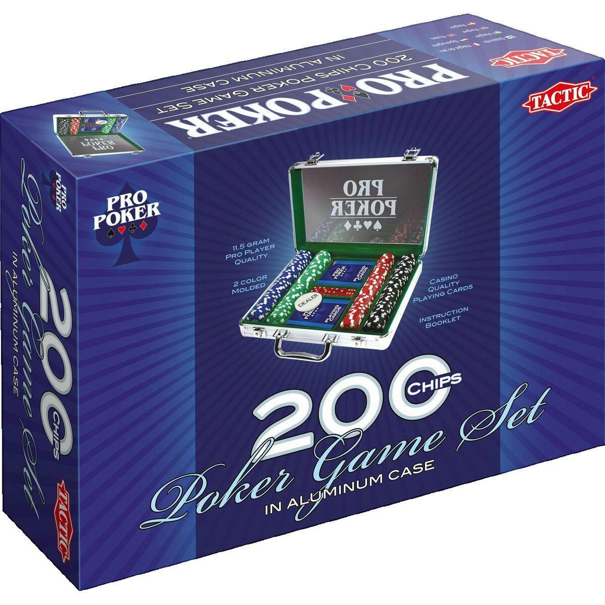 Voir la diapositive 2 : Tactic Mallette ProPoker 200 jetons