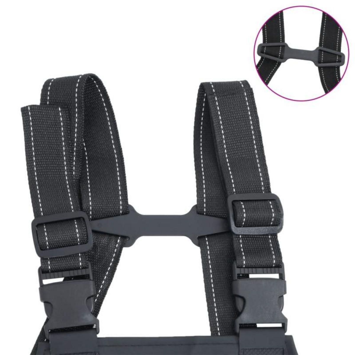 VIDAXL Cuissardes avec bottes noir taille 38