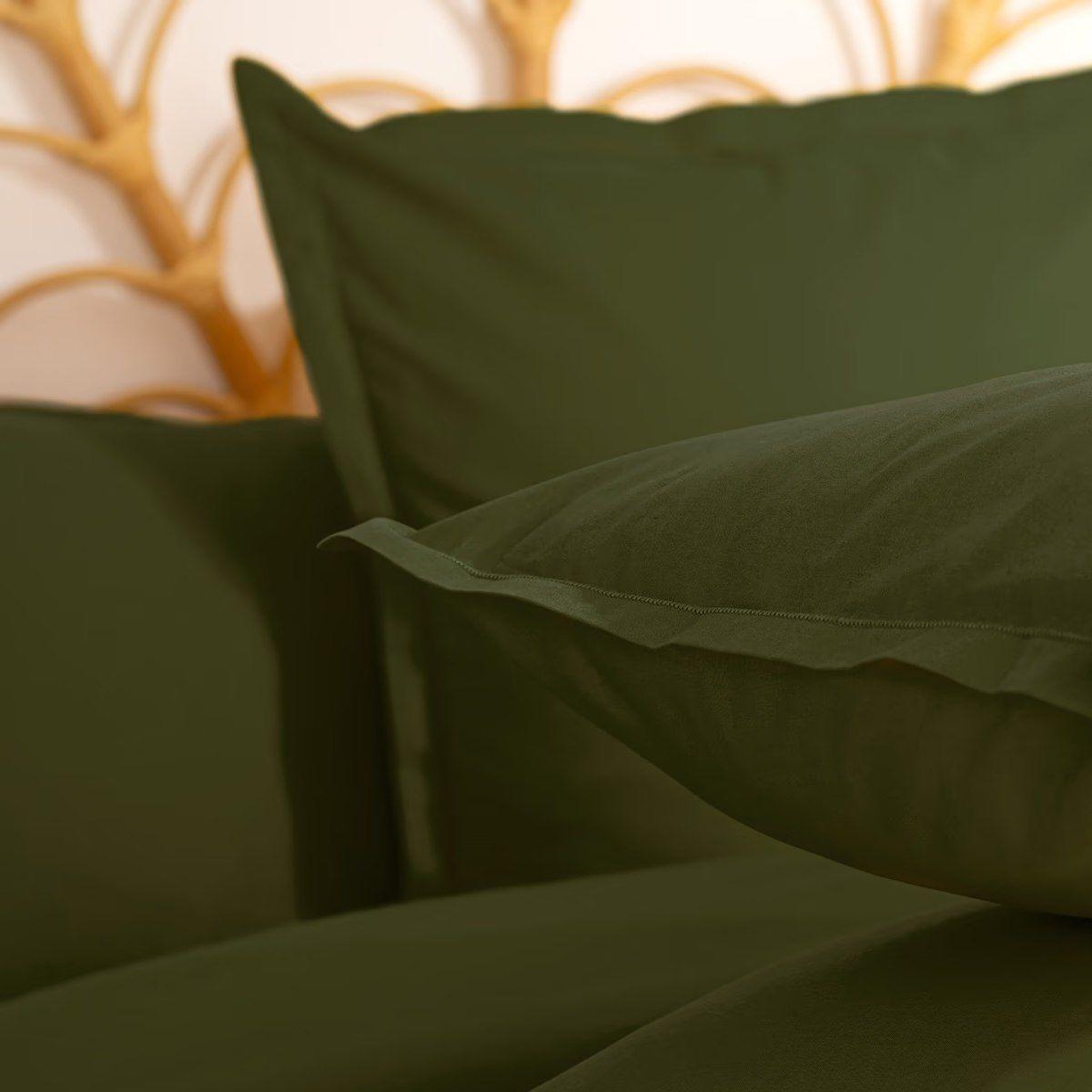 Voir la diapositive 3 : ATMOSPHERA Taie d'oreiller  intérieur  63x63cm kaki