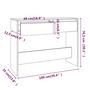 Voir la diapositive 6 : VIDAXL Table console gris beton 100x35x76,5 cm bois d'ingenierie