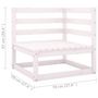 Voir la diapositive 6 : VIDAXL Salon de jardin avec coussins 8 pcs blanc bois de pin massif