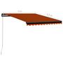 Voir la diapositive 6 : VIDAXL Auvent manuel retractable avec LED 300x250 cm Orange et marron