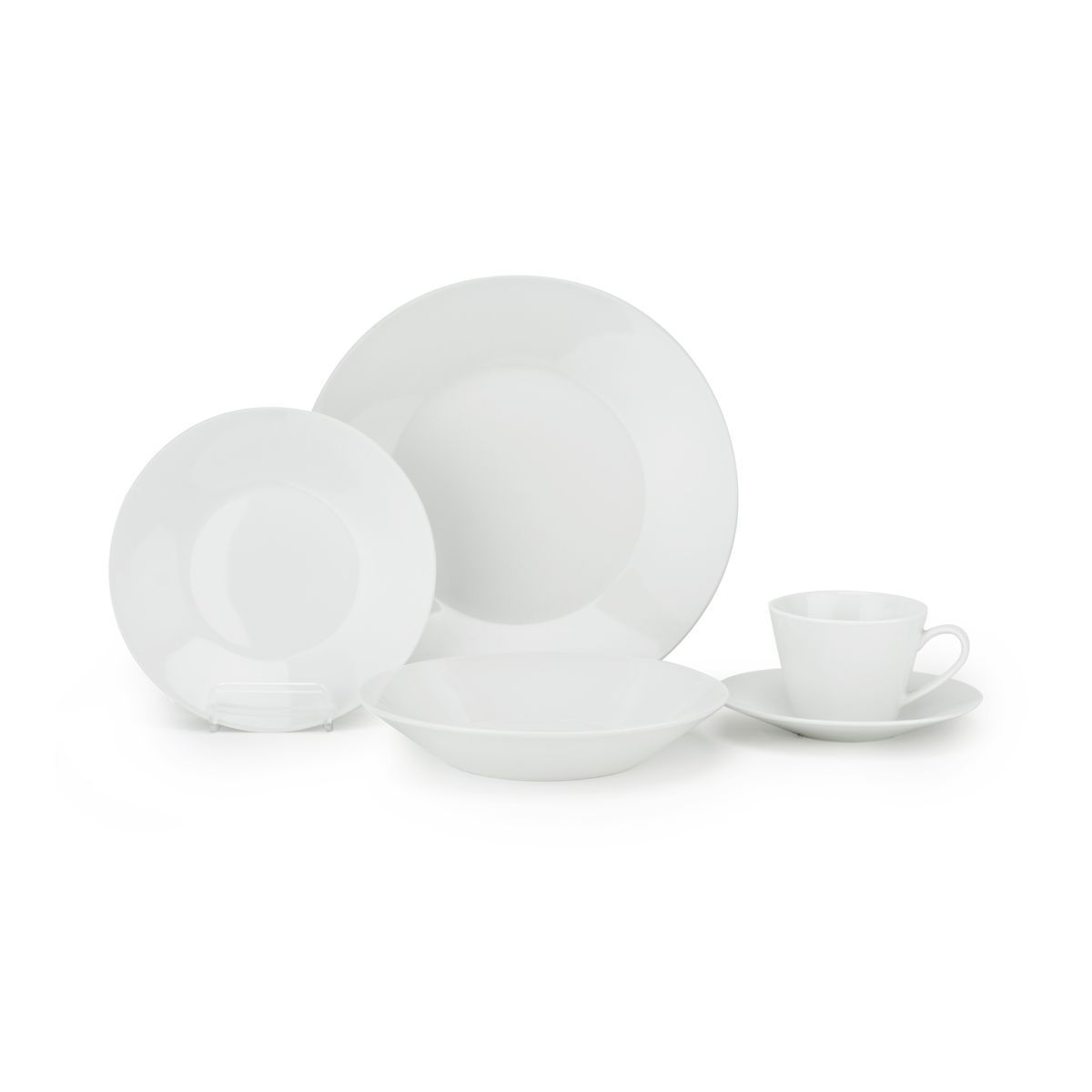 Service d'assiettes 20 pièces GALAXY WHITE porcelaine