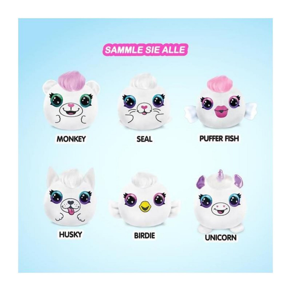 Canal Toys Canal Toys - Airbrush Plush - Mini Peluche surprise a Personnaliser avec Feutres et Pochoirs - 1-pack Néon - AIR 020