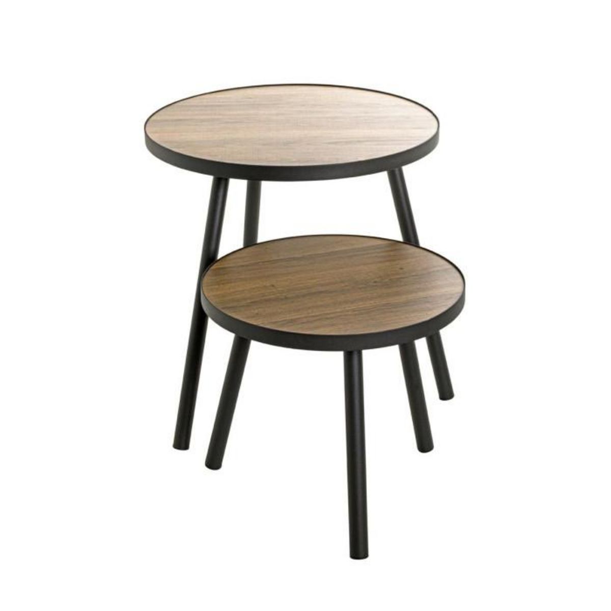 Paris Prix Table d'Appoint Design  Qanaq  52cm Noir & Chêne
