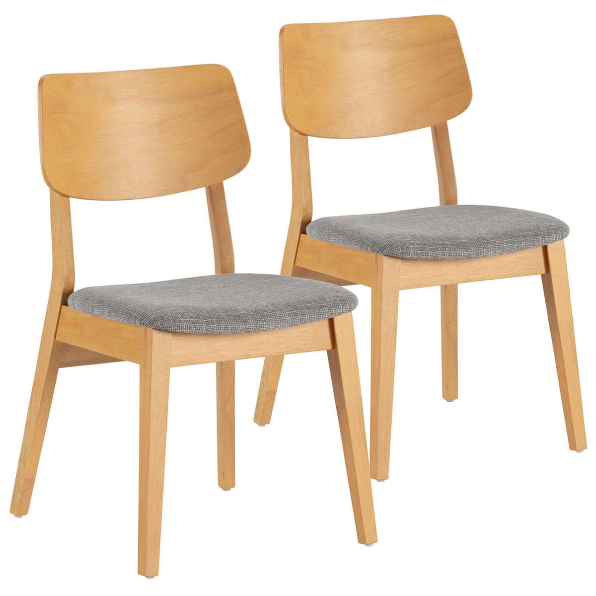 VS VENTA-STOCK Pack de 2 chaises Susi couleur Chêne, bois massif