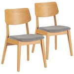 VS VENTA-STOCK Pack de 2 chaises Susi couleur Chêne, bois massif