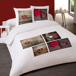 Dourev Housse de couette 240x220 FAITH + 2 taies 100% coton