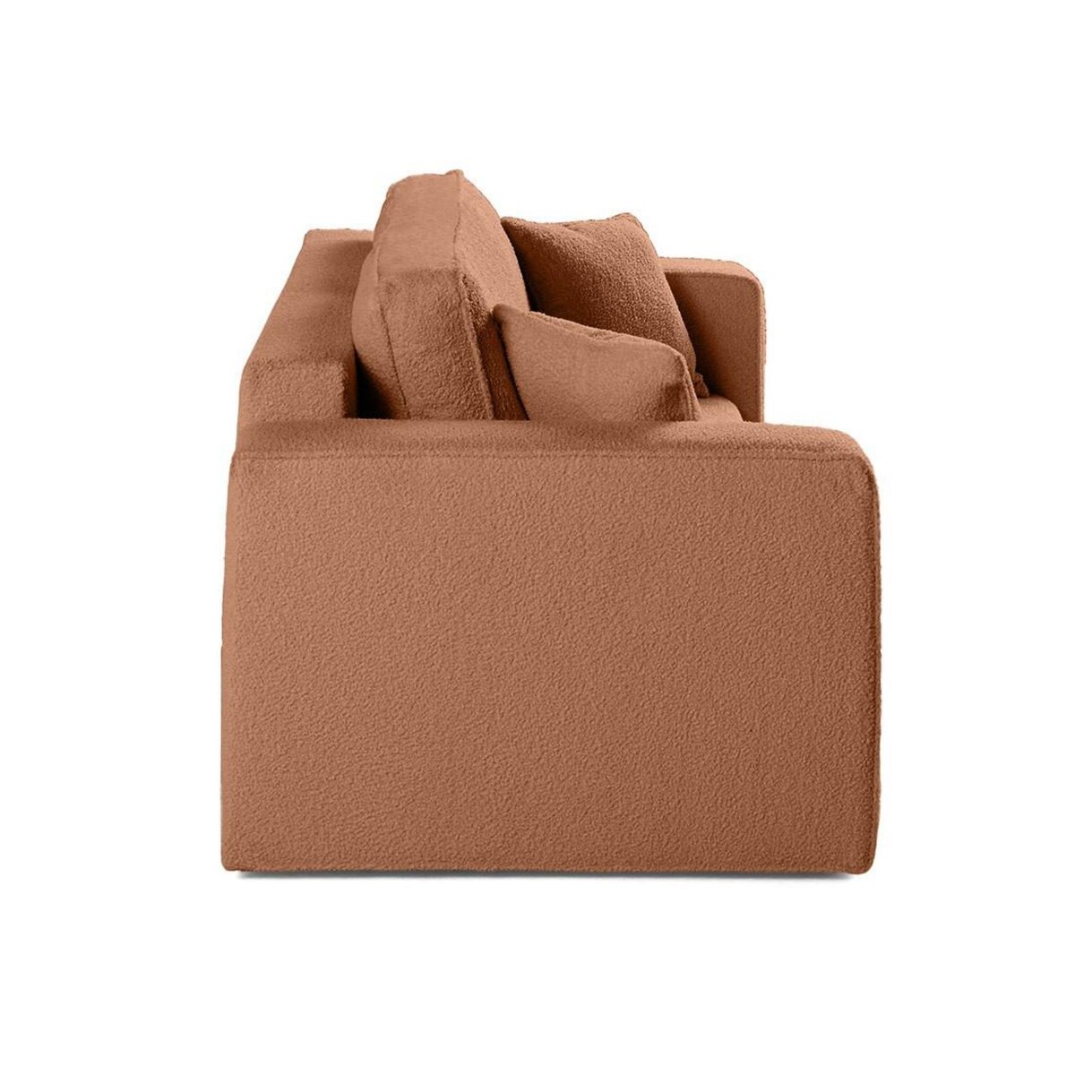 BEST MOBILIER Topaze - canapé droit 2 places - en tissu bouclette