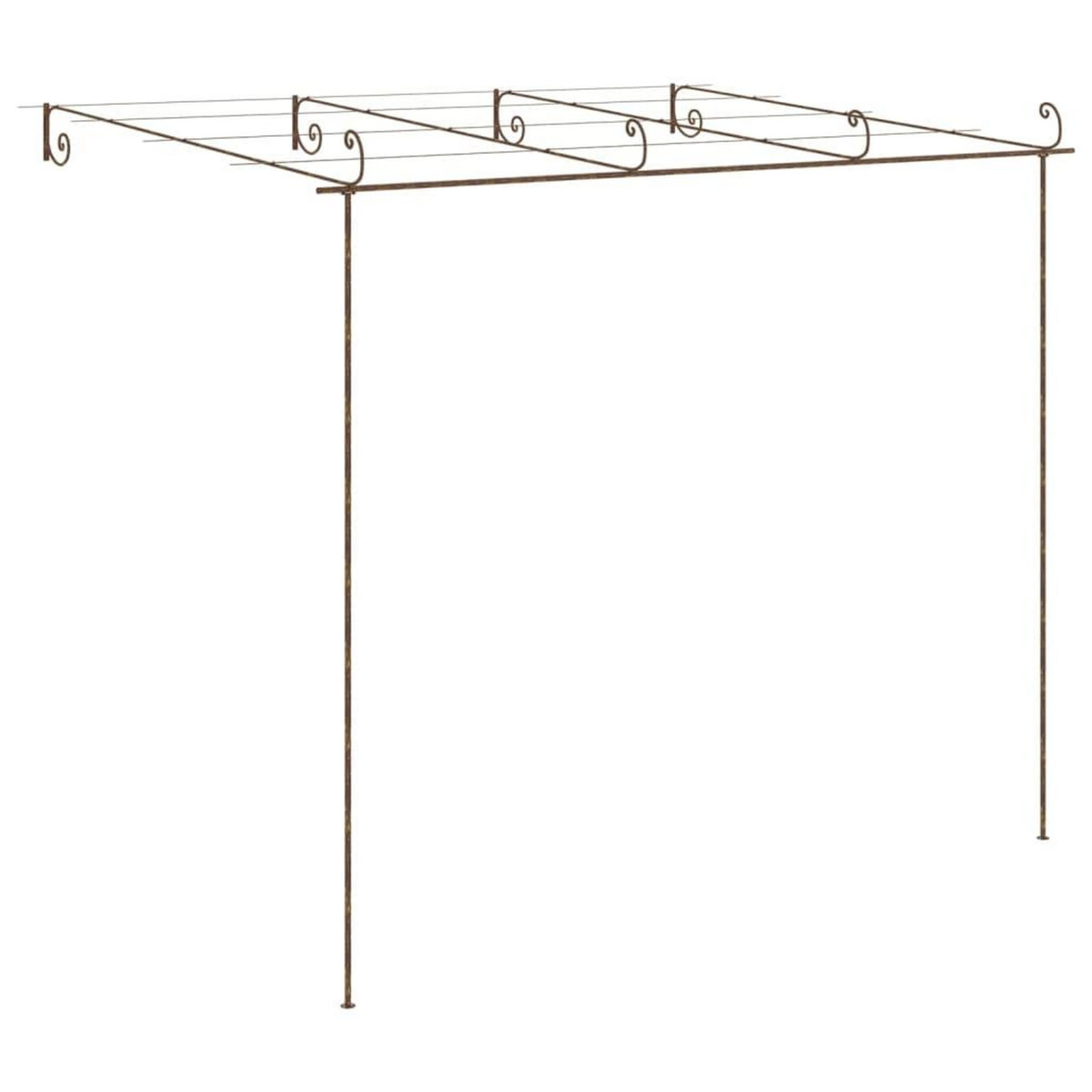 VIDAXL Pergola de jardin Marron antique 4x3x2,5 m Fer