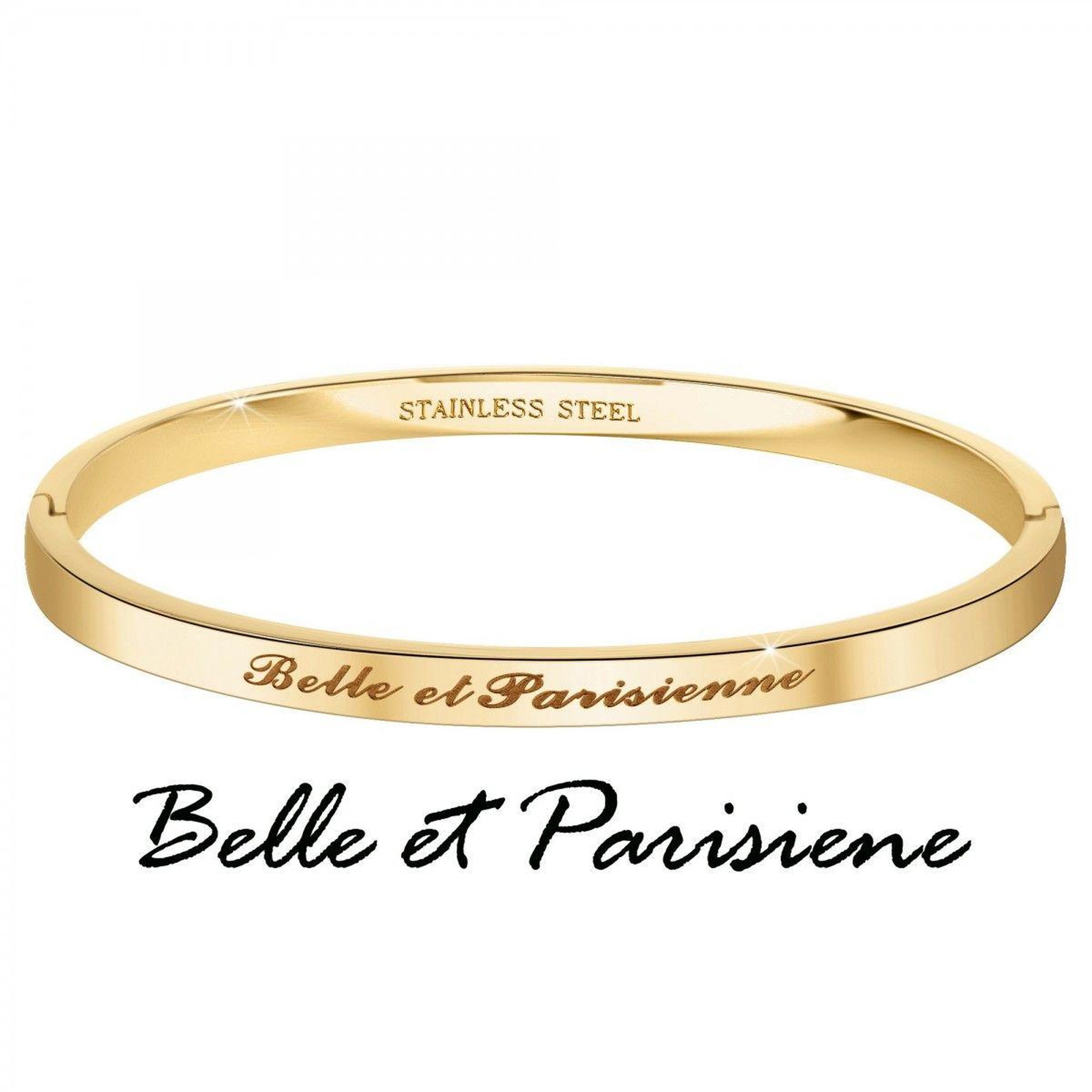 Voir la diapositive 3 : SC CRYSTAL Belle et Parisienne - Bracelet SC Crystal en Acier Finement doré