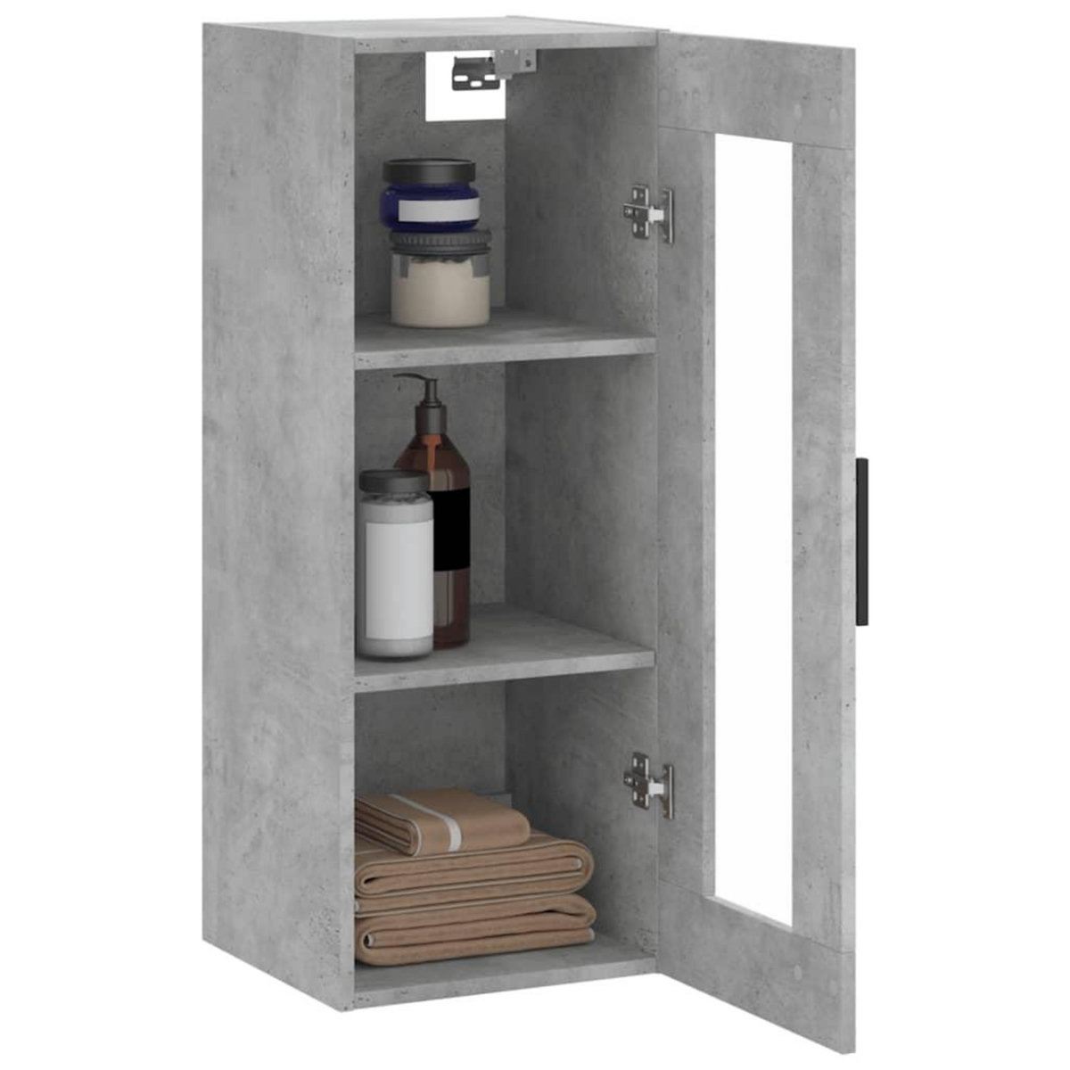 VIDAXL Armoire murale gris beton 34,5x34x90 cm