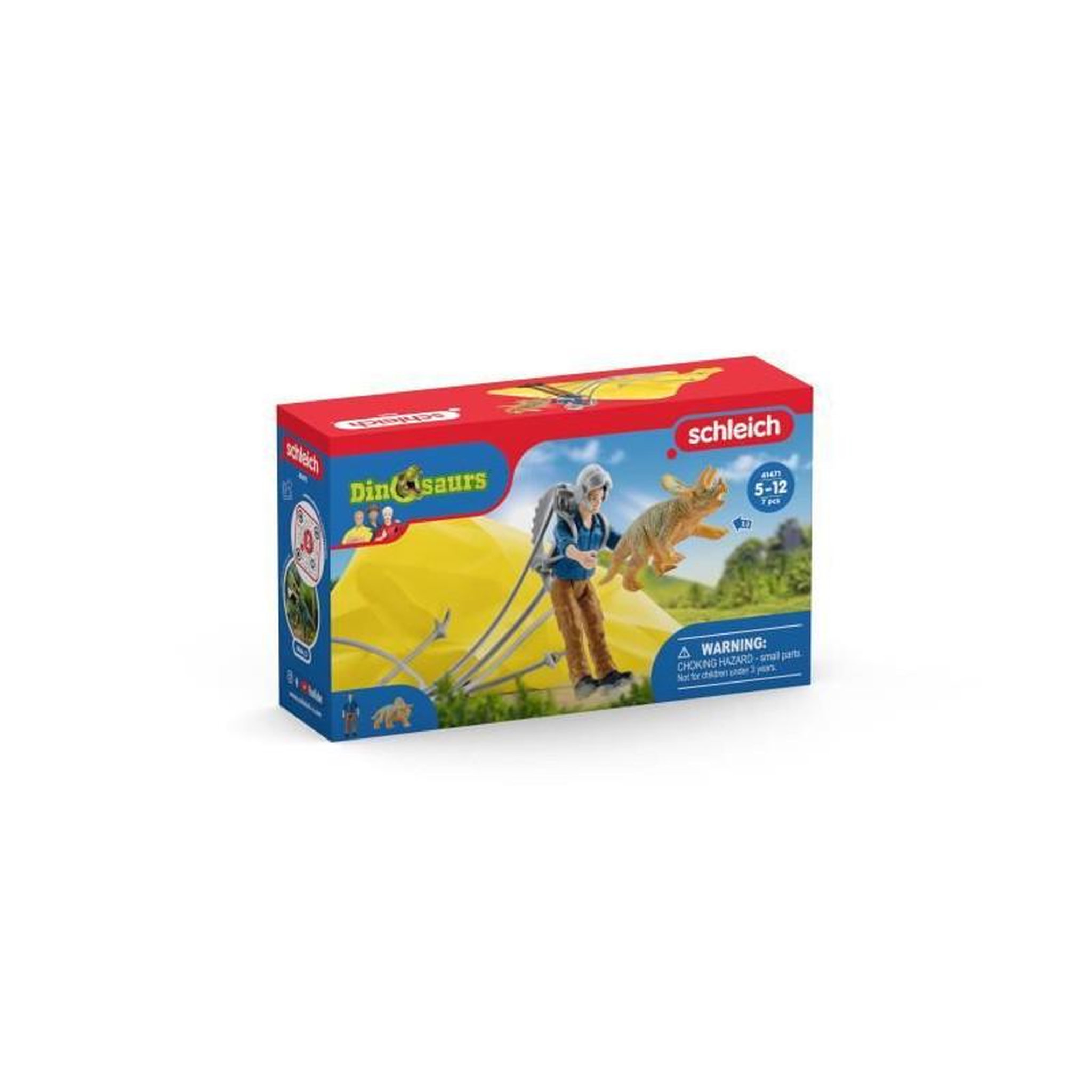 Voir la diapositive 3 : Schleich SCHLEICH - Sauvetage en parachute - 41471 - Gamme Dinosaurs