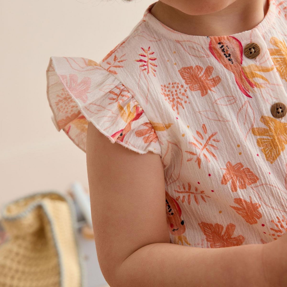 Petit Béguin Combinaison bébé en gaze de coton Sumba