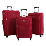 Alistair Set de 3 Valises 58cm-68cm-78cm Alistair - Collection Plume 2.0 - 4 roues - Toile souple. Coloris disponibles : Noir, Bleu, Rouge