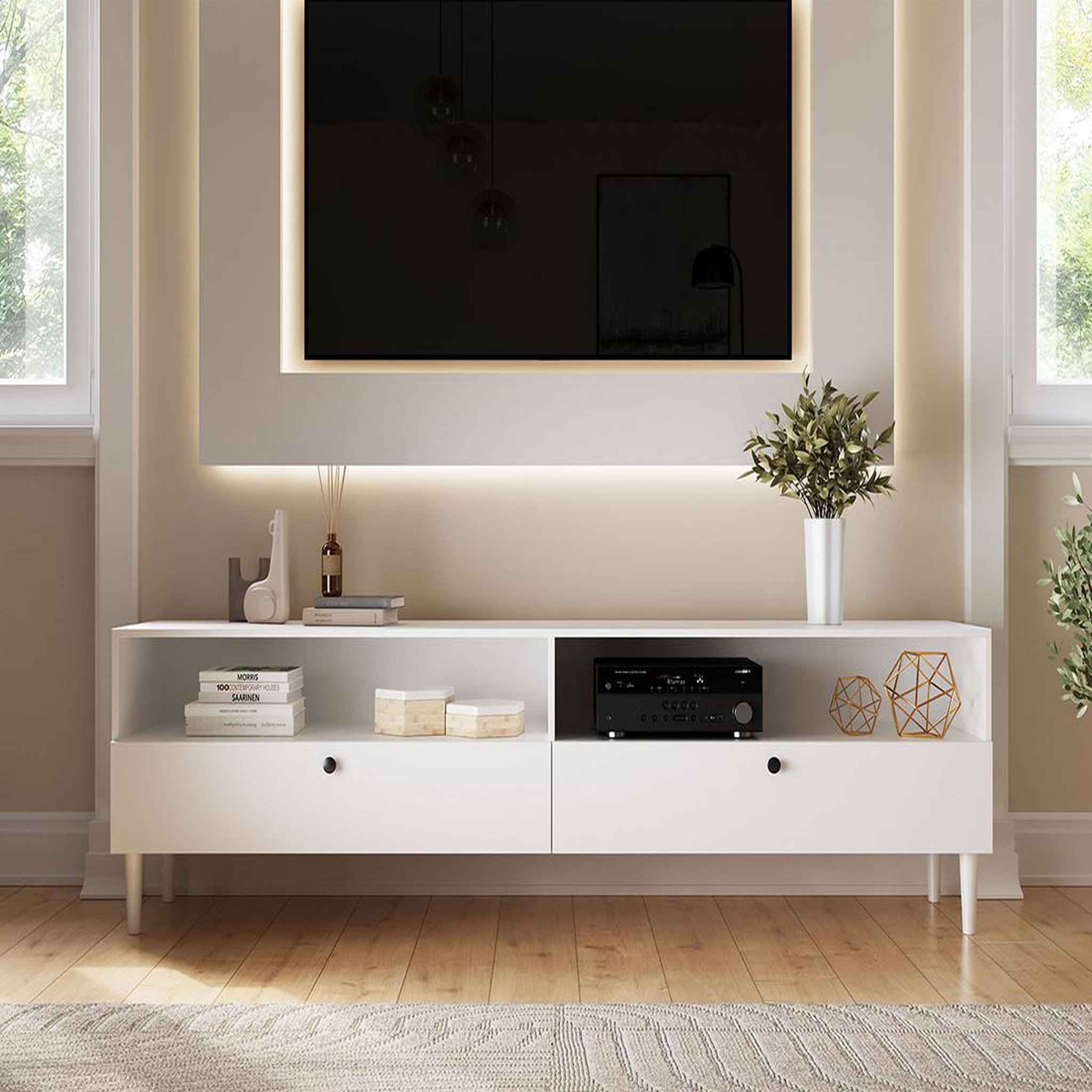 Voir la diapositive 6 : BEST MOBILIER Cleo - lit coffre avec led - 160x200 cm - sommier inclus - en velours