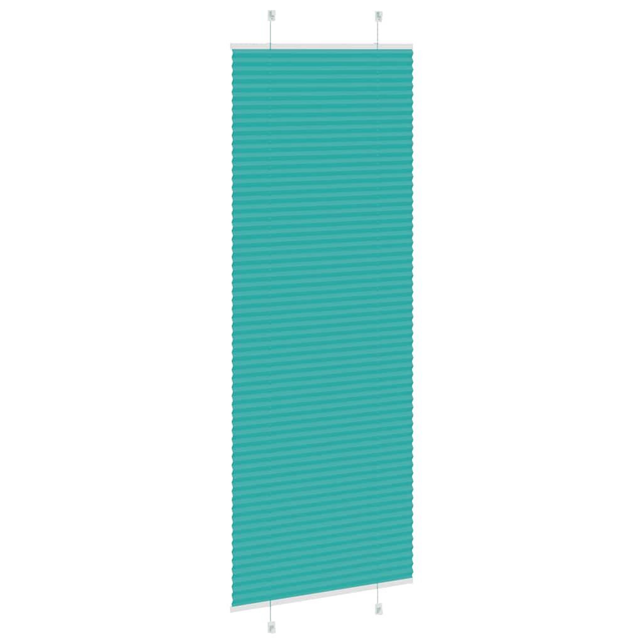 Voir la diapositive 4 : VIDAXL Store plisse vert petrole 75x200 cm largeur du tissu 74,4 cm