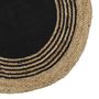 Voir la diapositive 2 : The Home Deco Factory Tapis rond jute coton noir D90