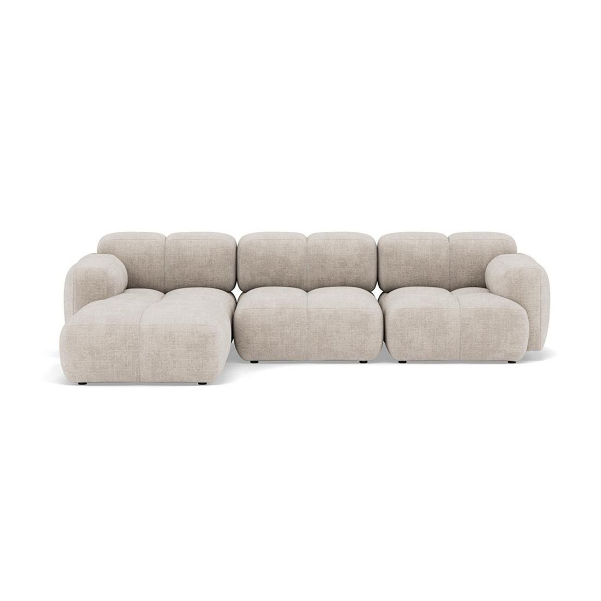 LISA DESIGN Grace - canapé modulable d'angle réversible 4 places en velours texturé