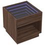 Voir la diapositive 3 : VIDAXL Table basse avec LED infini chene marron 50x50x50 cm