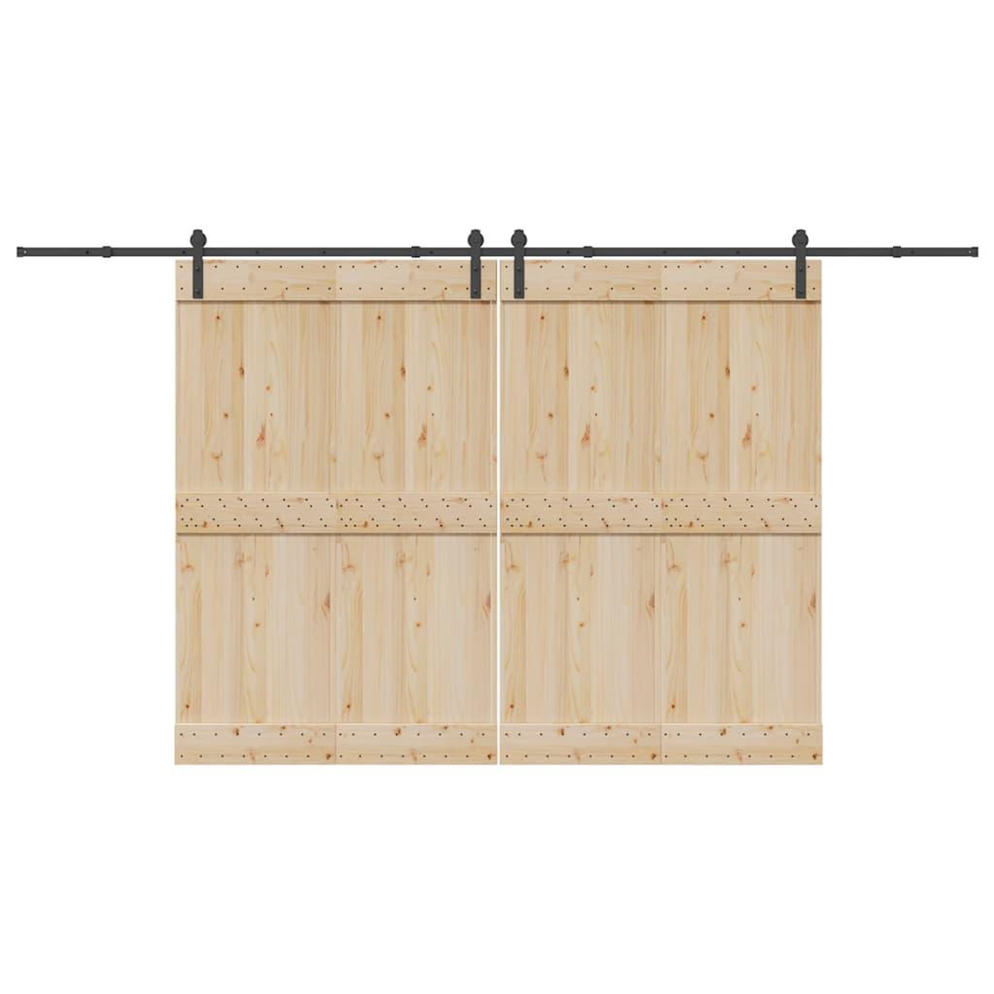 VIDAXL Kit de quincaillerie de porte coulissante 400 cm acier noir