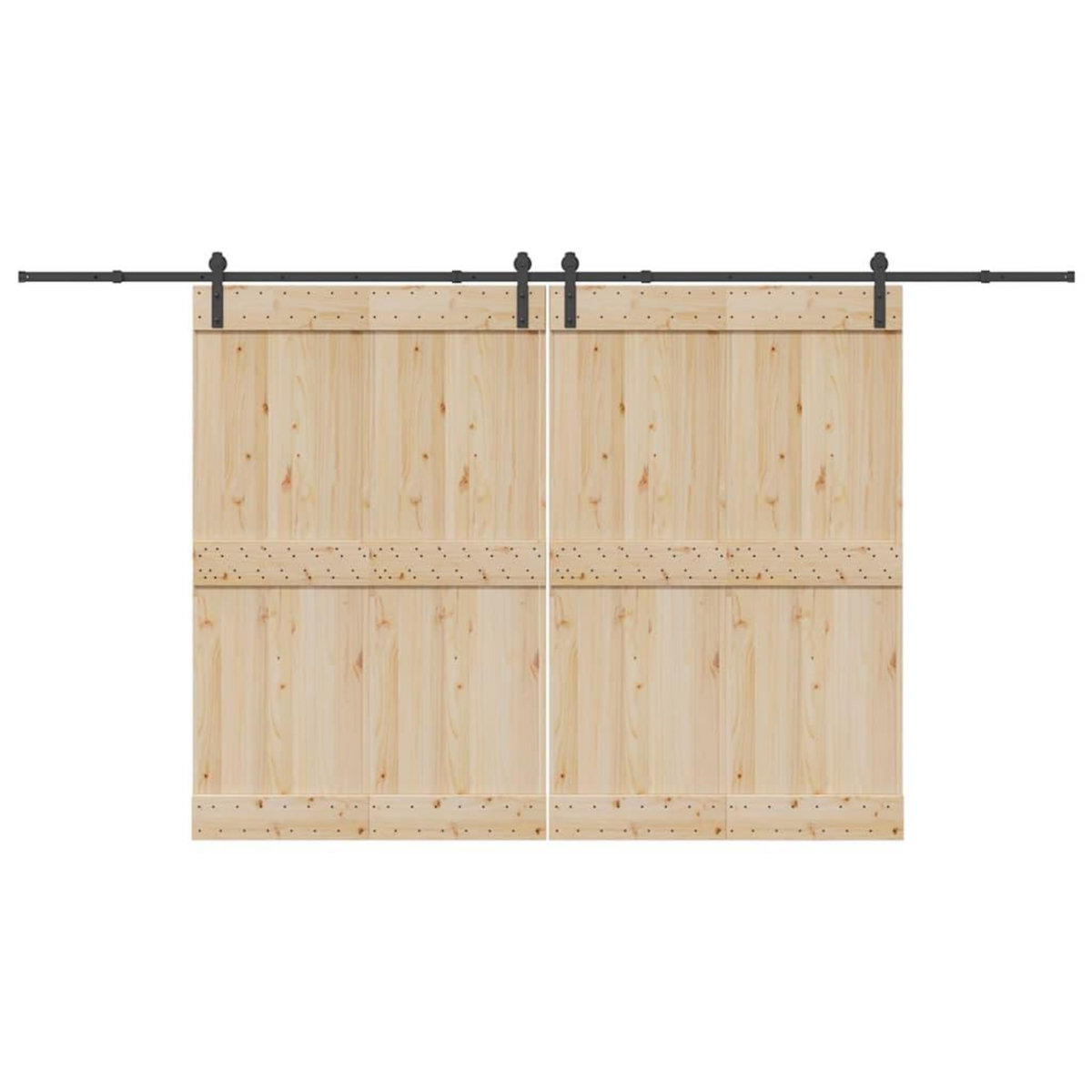 VIDAXL Kit de quincaillerie de porte coulissante 400 cm acier noir
