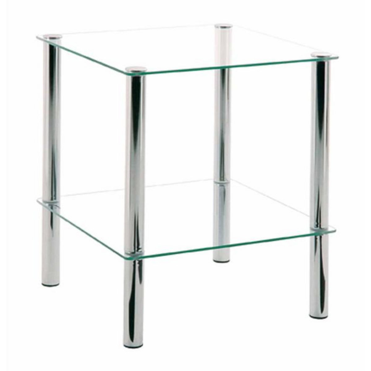 Paris Prix Table d'Appoint en Verre  Eliot  47cm Transparent