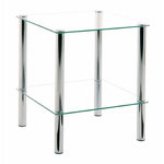 Paris Prix Table d'Appoint en Verre  Eliot  47cm Transparent