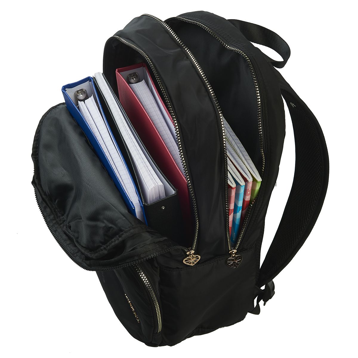 Smiley Sac à dos 2 compartiments noir MISS LEMONADE 