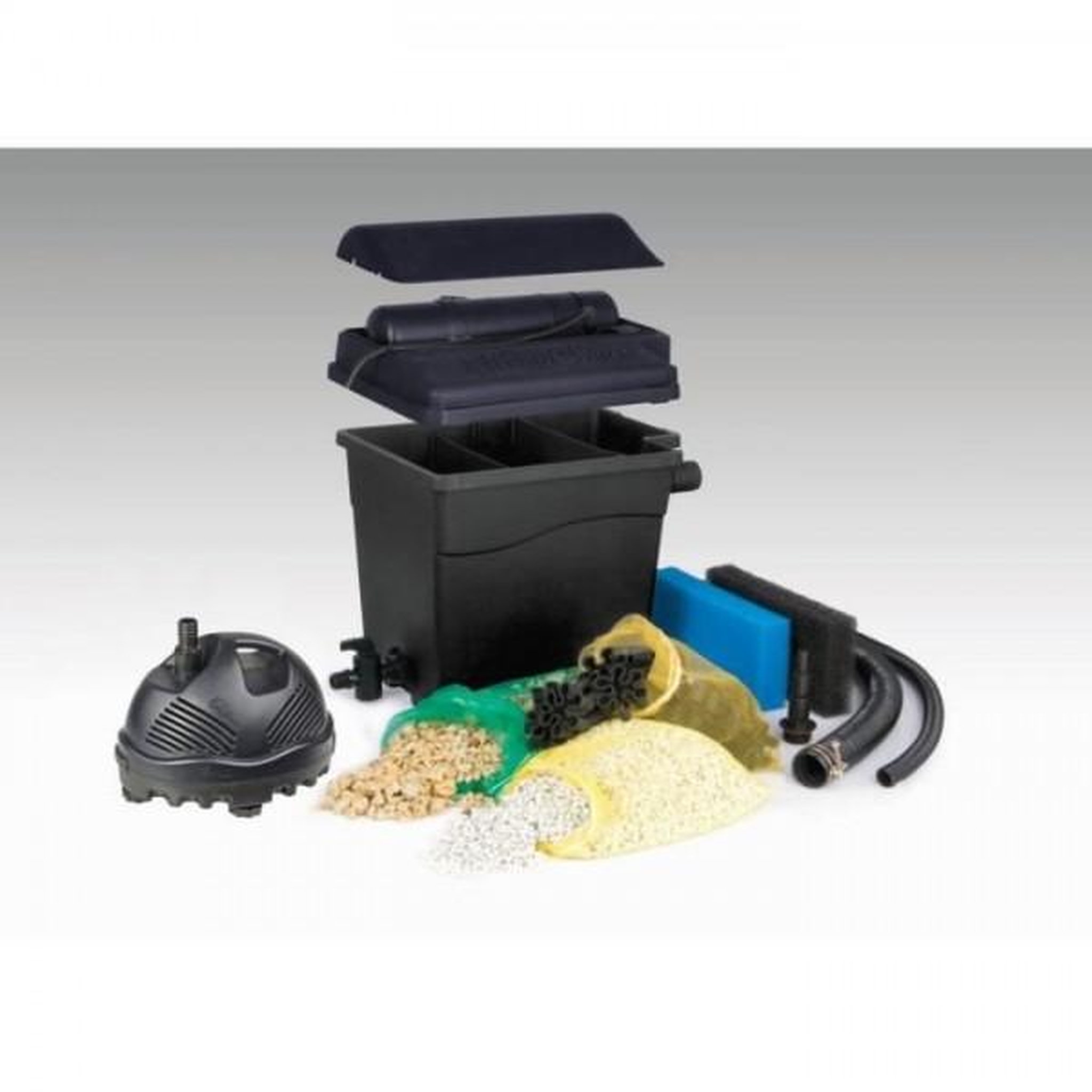 Voir la diapositive 1 : Ubbink Filtre pour bassin Ubbink FiltraClear 6000 PlusSet avec UVC 9w et pompe 1500l/h