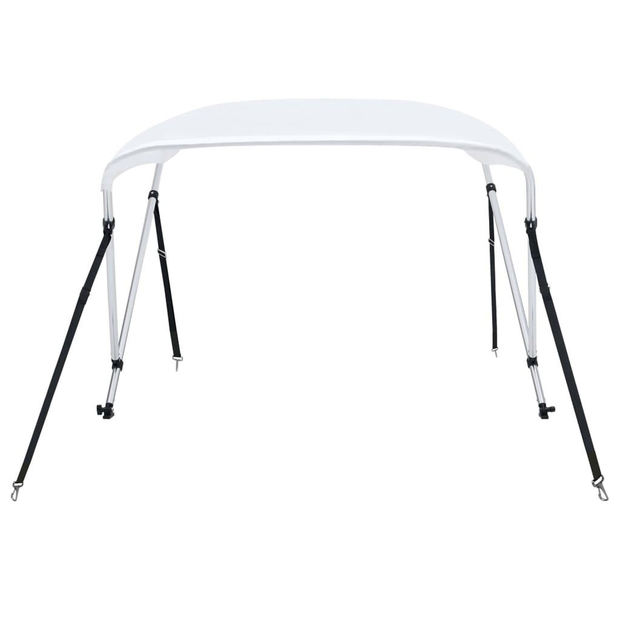 Voir la diapositive 3 : VIDAXL Auvent bimini a 2 arceaux Blanc 180x130x110 cm