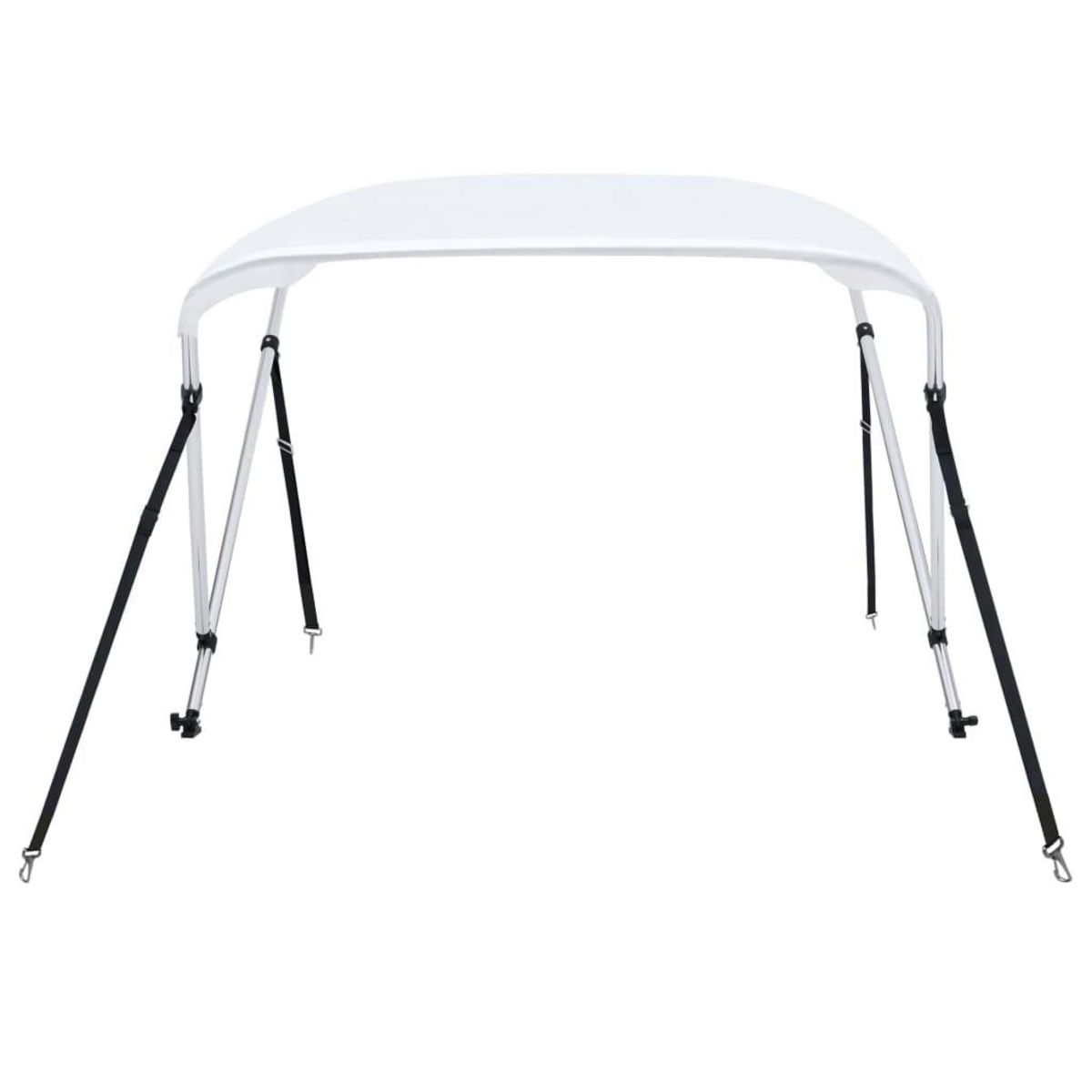 VIDAXL Auvent bimini a 2 arceaux Blanc 180x130x110 cm