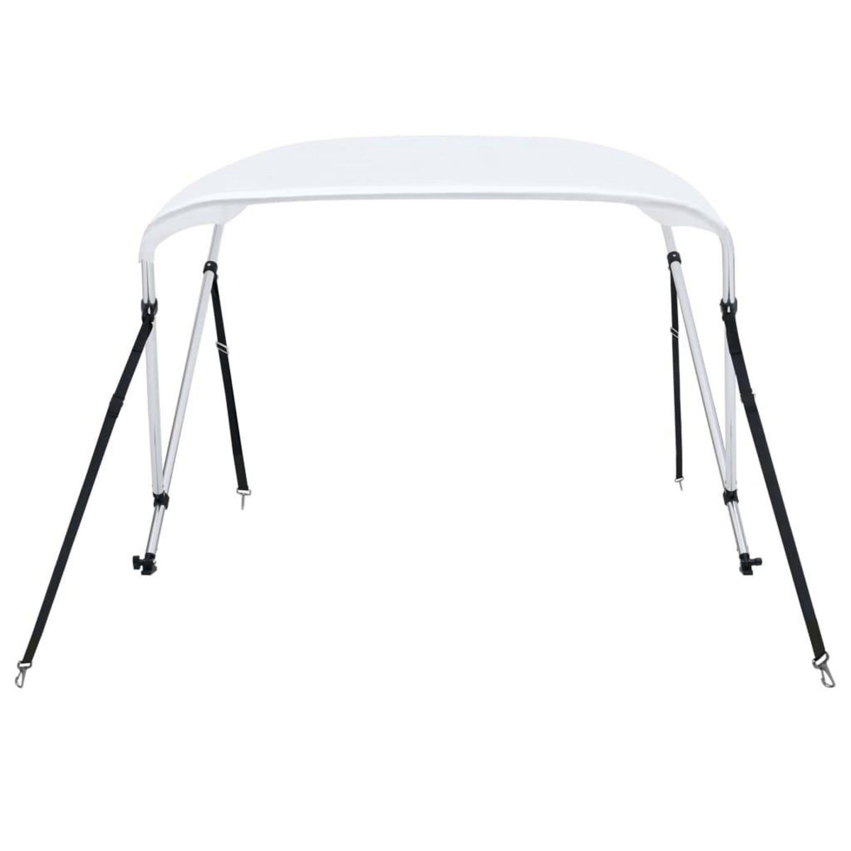 VIDAXL Auvent bimini a 2 arceaux Blanc 180x130x110 cm