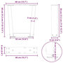 Voir la diapositive 6 : VIDAXL Pieds de table a manger forme V 2 pcs noir 40x(30-31,3)cm acier